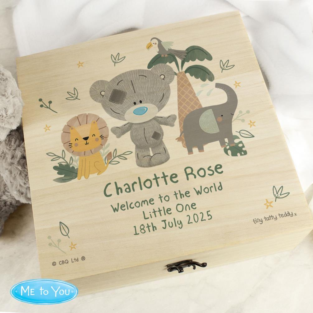 Personalised Tiny Tatty Teddy Jungle Animals Keepsake Box Extra Image 3